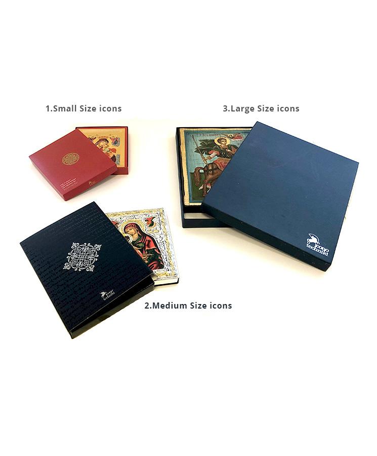 Archangel Gabriel - 100% handpainted wooden icon in canvas with gold background - Mount Athos - Image 5